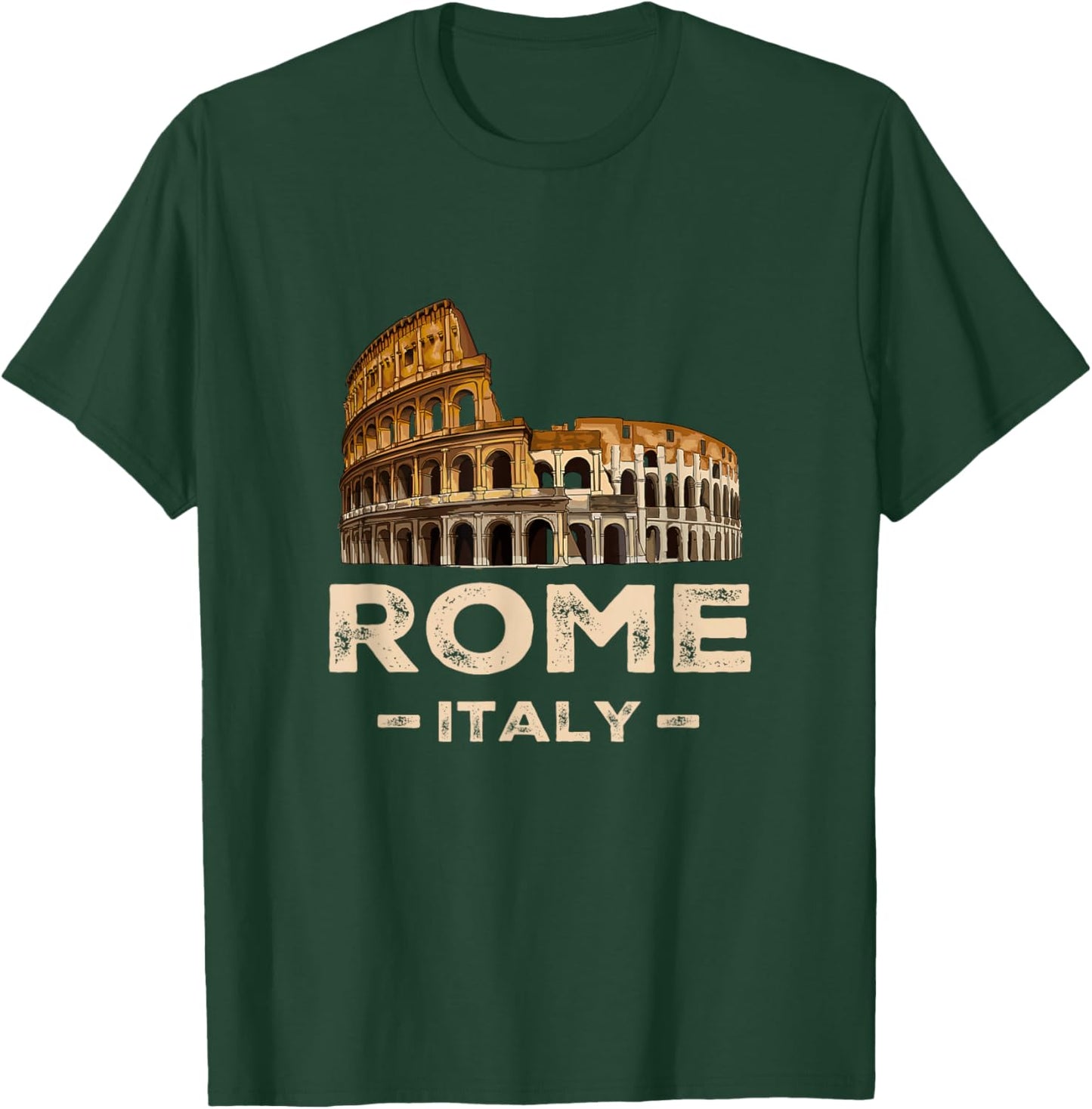 Cool Vintage Roma Italia Colosseum Souvenirs, Rome Italy T-Shirt - T-Shirt | Forest
