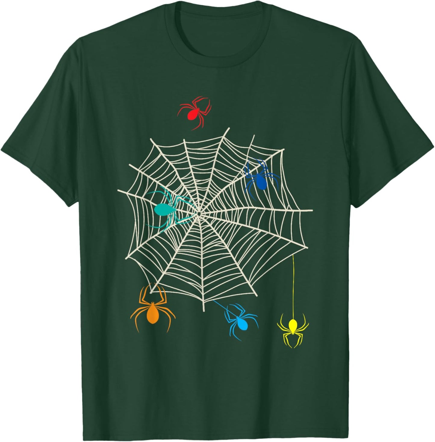 Spider Web Arachnophile Spider Lover Insect Cobweb T-Shirt - T-Shirt | Forest