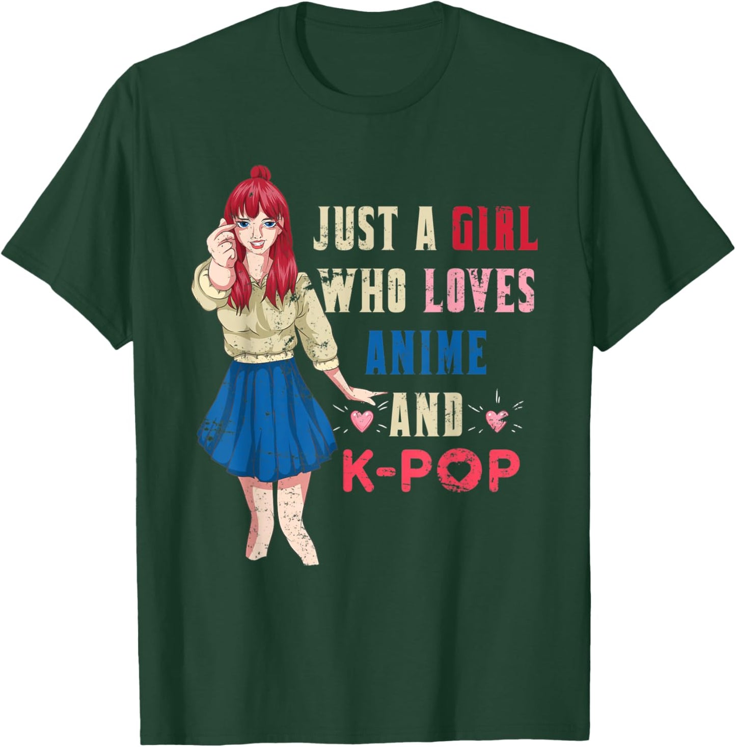 Kpop Korean Culture Otaku Girls Women Manga Kawaii Anime T-Shirt - T-Shirt | Forest