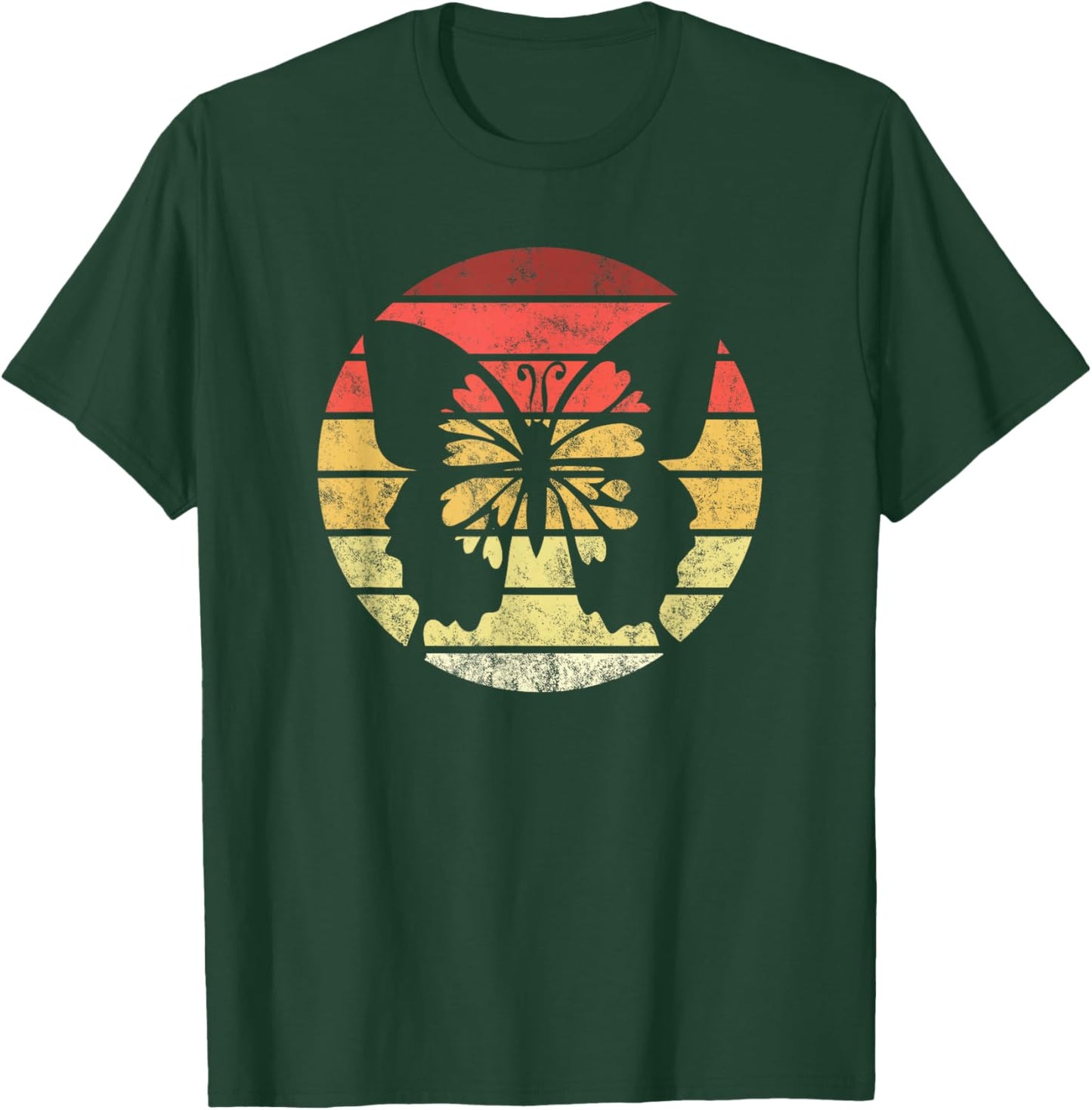 Butterfly Retro Style Vintage T-Shirt - T-Shirt | Forest