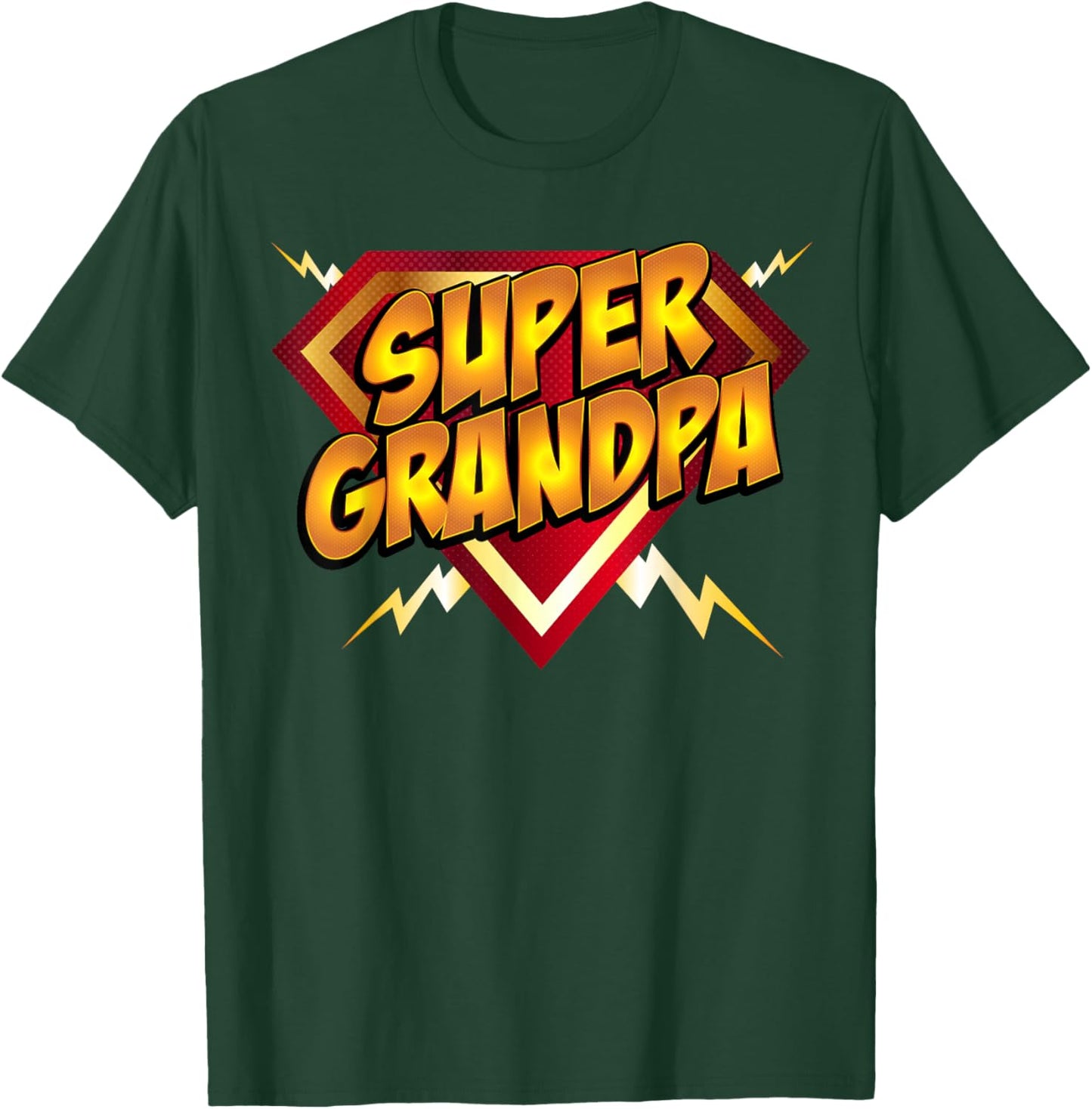 Super Grandpa Superhero Grandfather Father's Day T-Shirt - T-Shirt | Forest