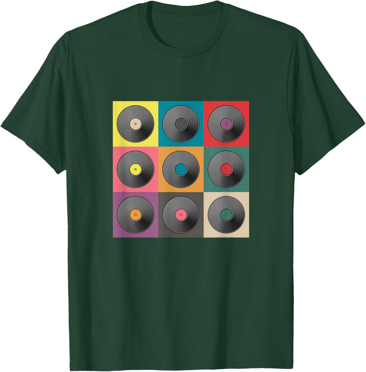 Gallery of LPs. Music, dance, oldies, record collection T-Shirt - T-Shirt | Forest