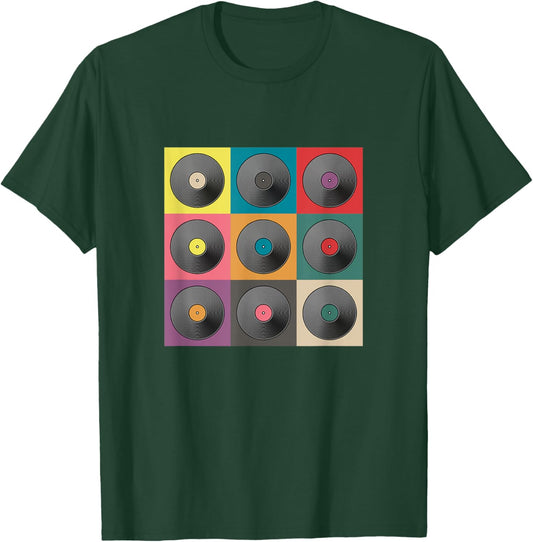 Gallery of LPs. Music, dance, oldies, record collection T-Shirt - T-Shirt | Forest