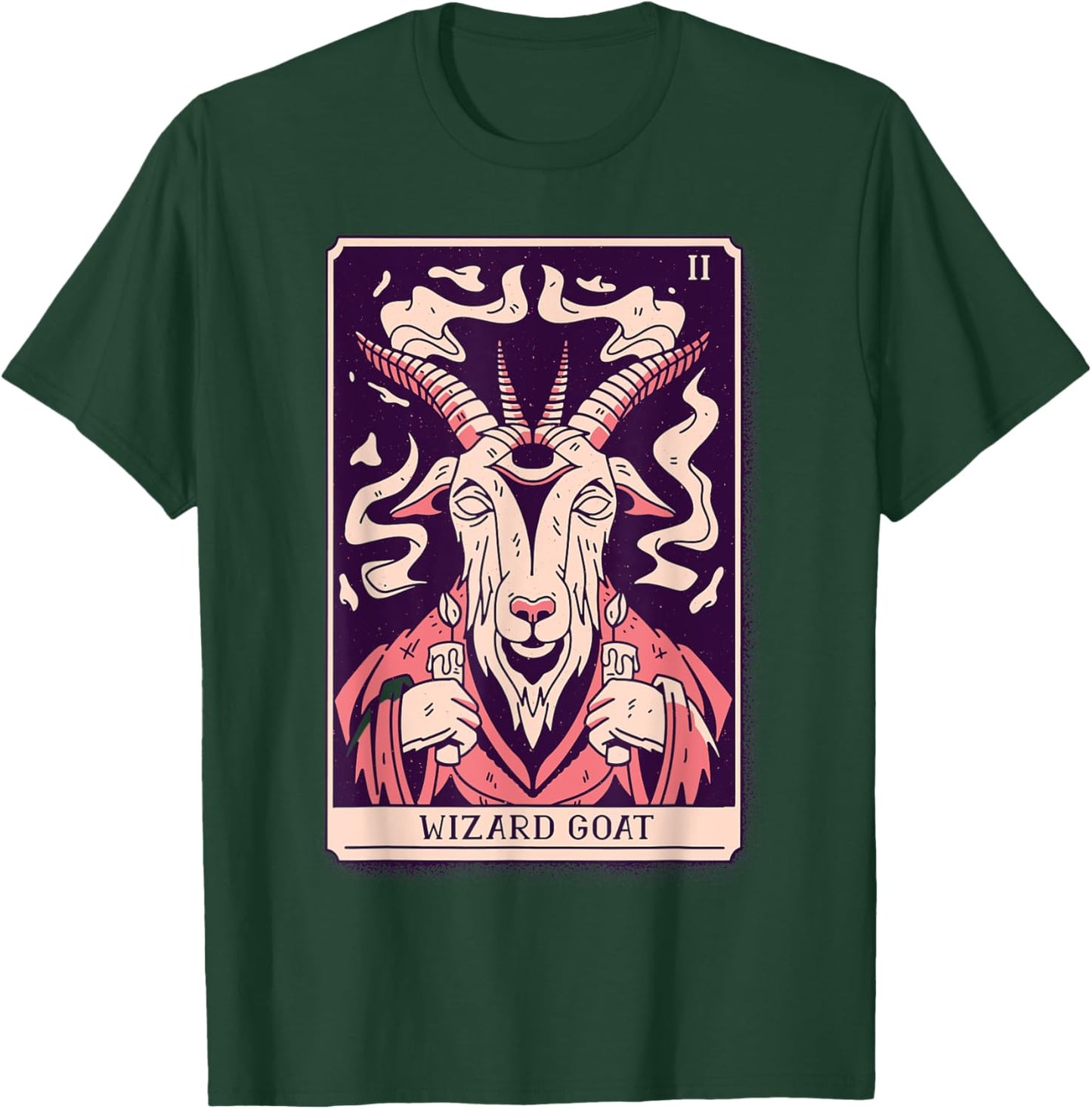 Tarot Card Goat Wizard Devil Gothic Magic, Occult T-Shirt - T-Shirt | Forest