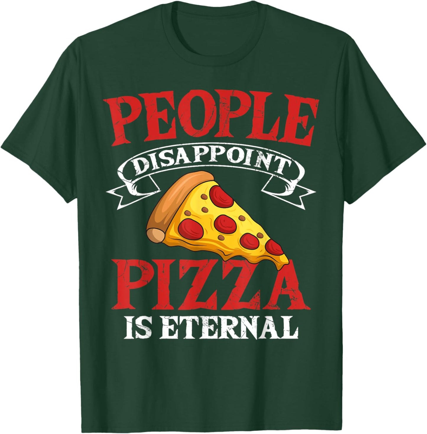 Funny Pizza Lover Round Pizzetta Fan Pizzaiolo Pizzeria T-Shirt - T-Shirt | Forest
