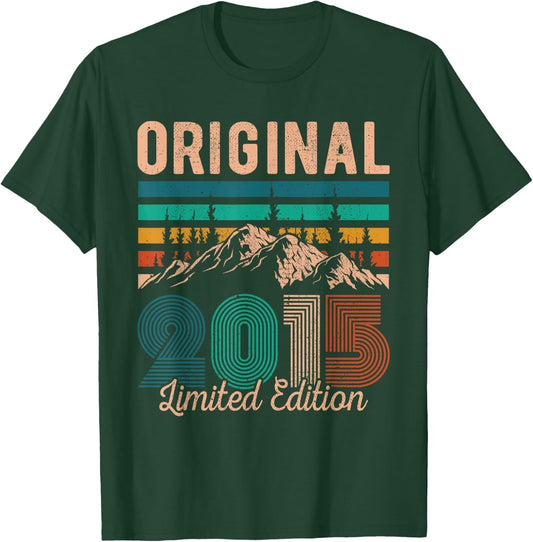 Legendary Since 2015 Birthday Hiking Mountains Vintage 2015 T-Shirt - T-Shirt | Forest