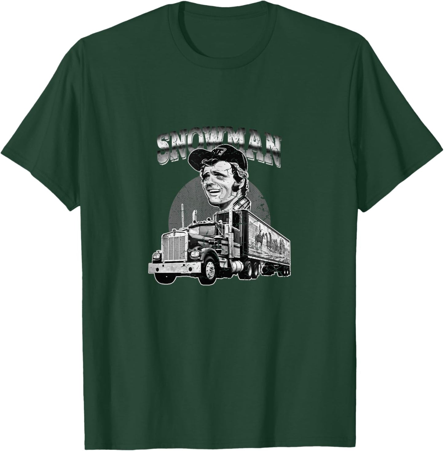 70s Retro Snowman Truck 1970s vintage retro grey T-Shirt - T-Shirt | Forest