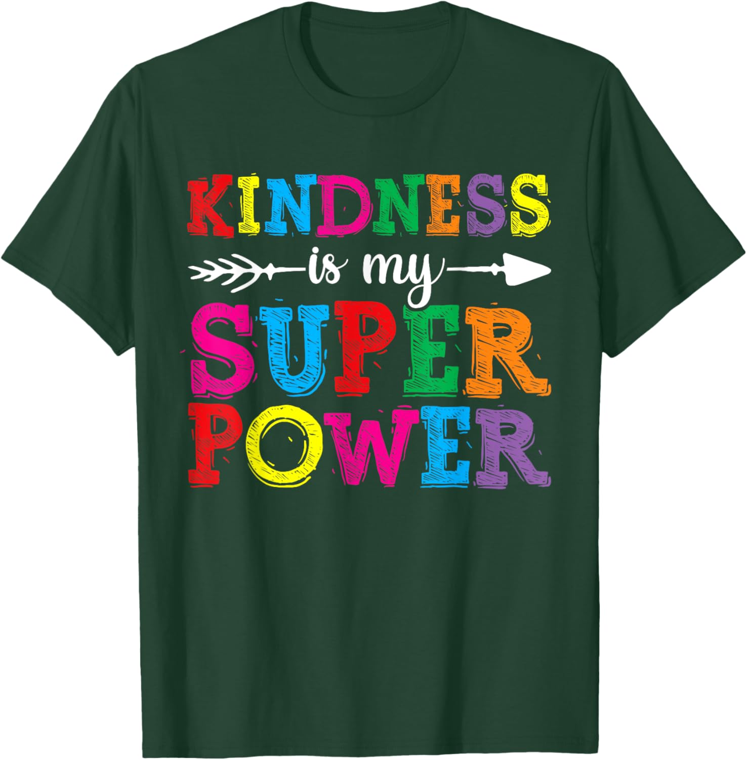 Women Kindness Shirts, Kindness Is My Superpower Unity Day T-Shirt - T-Shirt | Forest