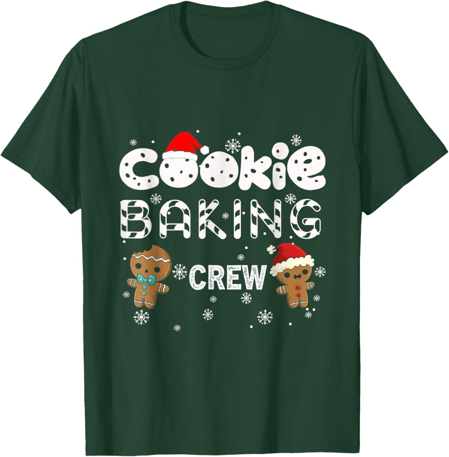 Cookie Baking Crew Gingerbread Christmas Costume Pajamas T-Shirt - T-Shirt | Forest