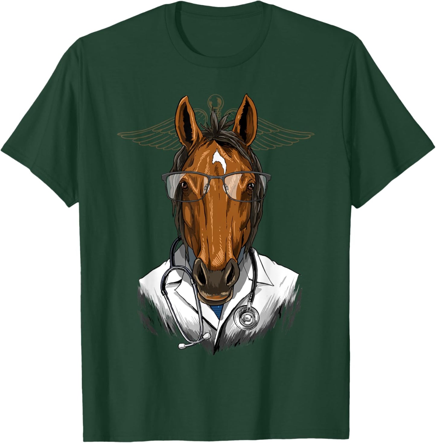 Horse Doctor Vet Veterinarian Animal Lover T-Shirt - T-Shirt | Forest
