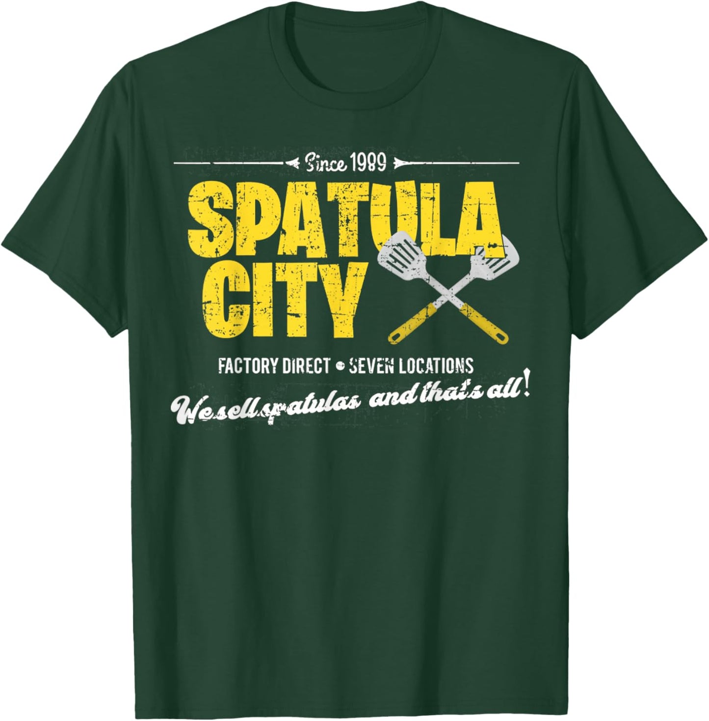 Vintage Spatula City, Distressed T-Shirt - T-Shirt | Forest