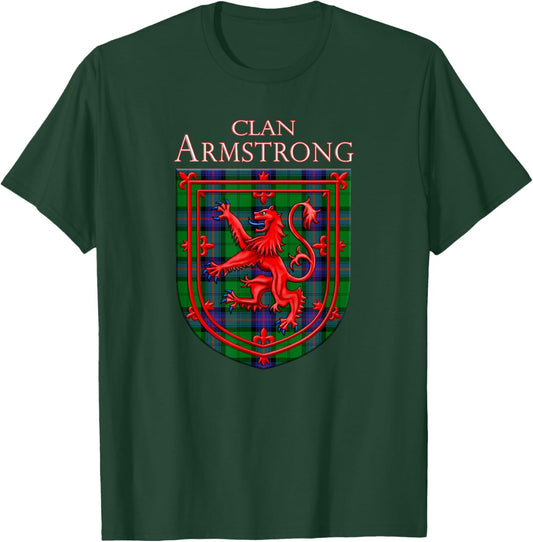 Armstrong Tartan Scottish Plaid Lion T-Shirt - T-Shirt | Forest