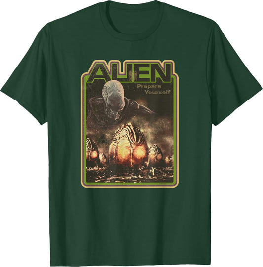 Alien Xenomorph Prepare Yourself Retro T-Shirt - T-Shirt | Forest