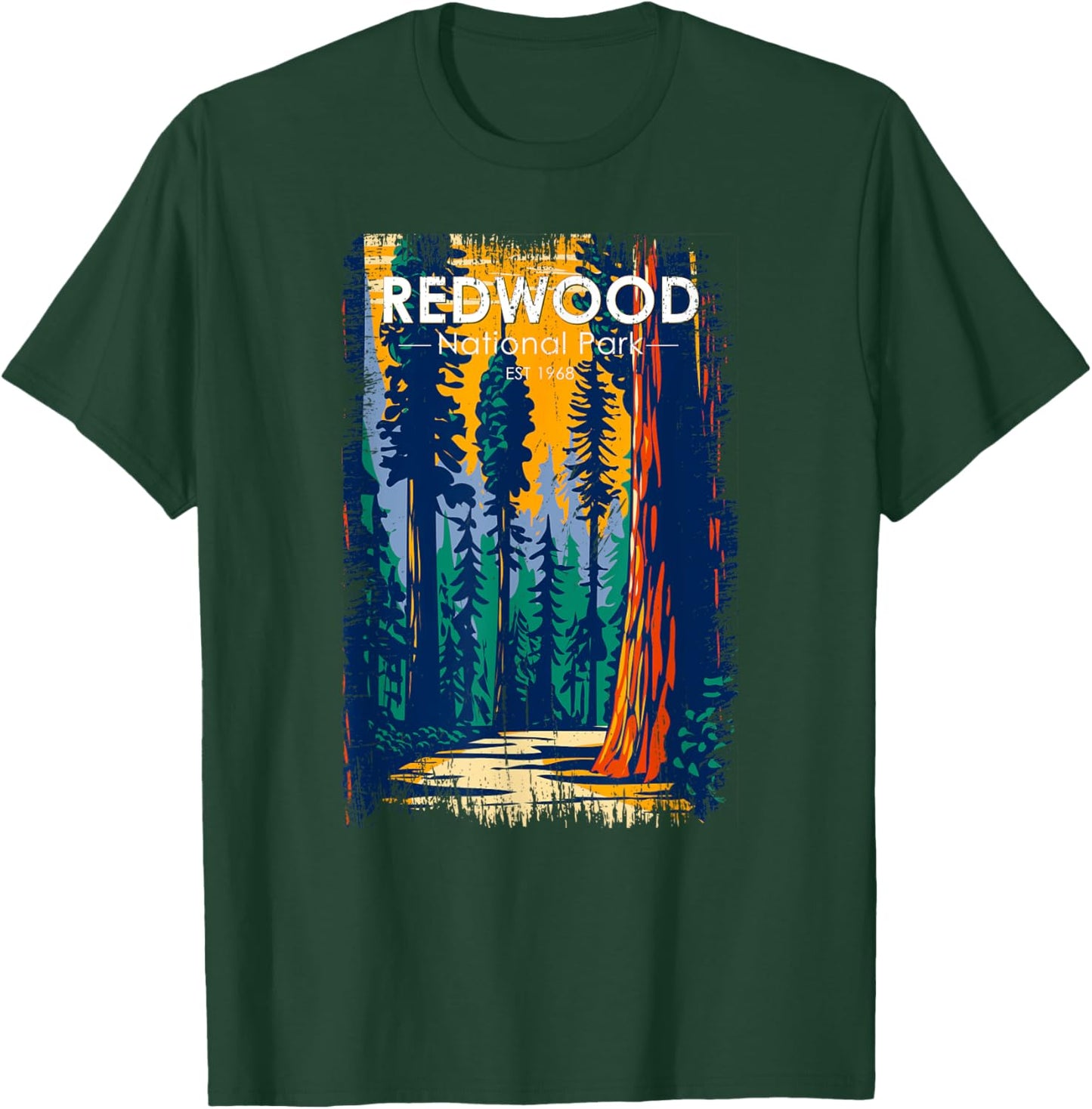 Redwood National Park Vintage Distressed T-Shirt - T-Shirt | Forest