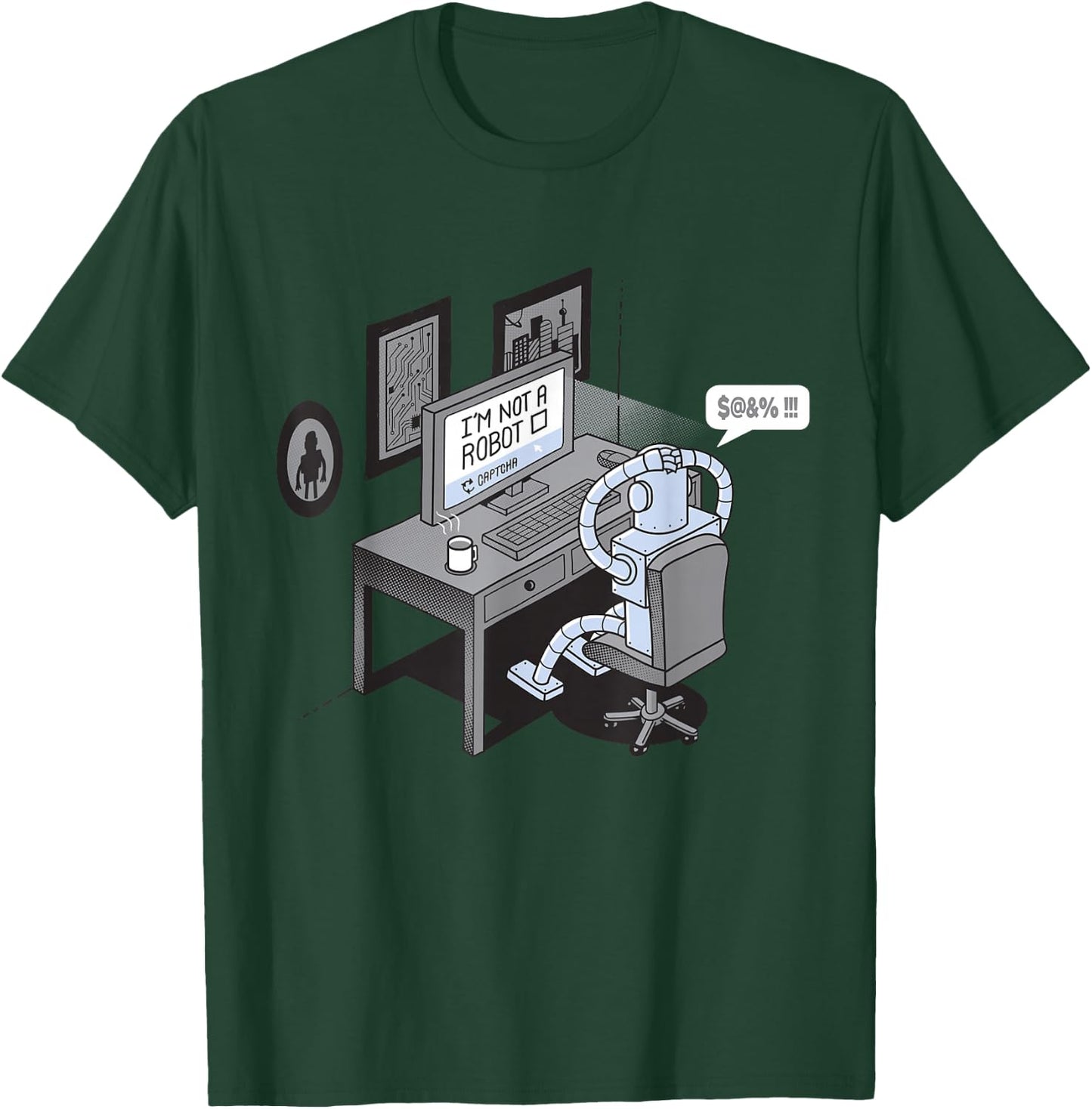 I'm Not a Robot | Funny Computer Pun T-Shirt - T-Shirt | Forest