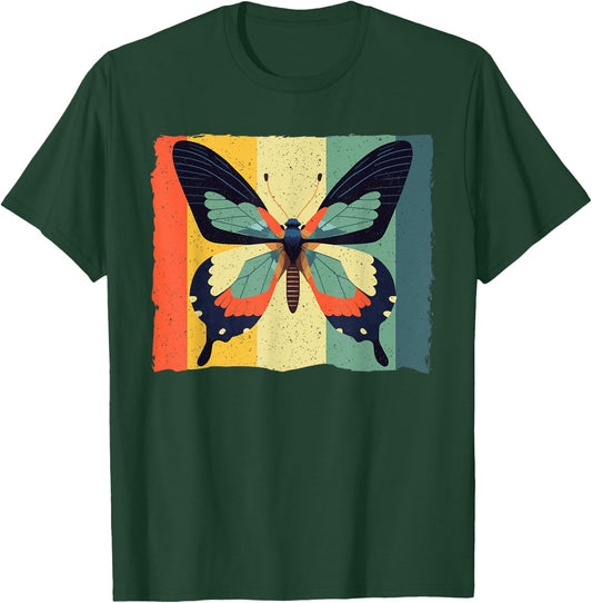 Vintage Butterfly Art Women Kids Butterflies Lover T-Shirt - T-Shirt | Forest