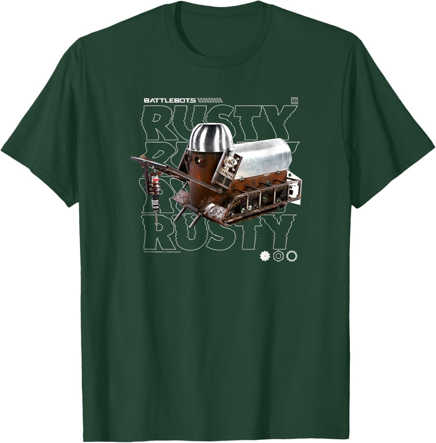 BattleBots Rusty Robot Text Stack T-Shirt - T-Shirt | Forest