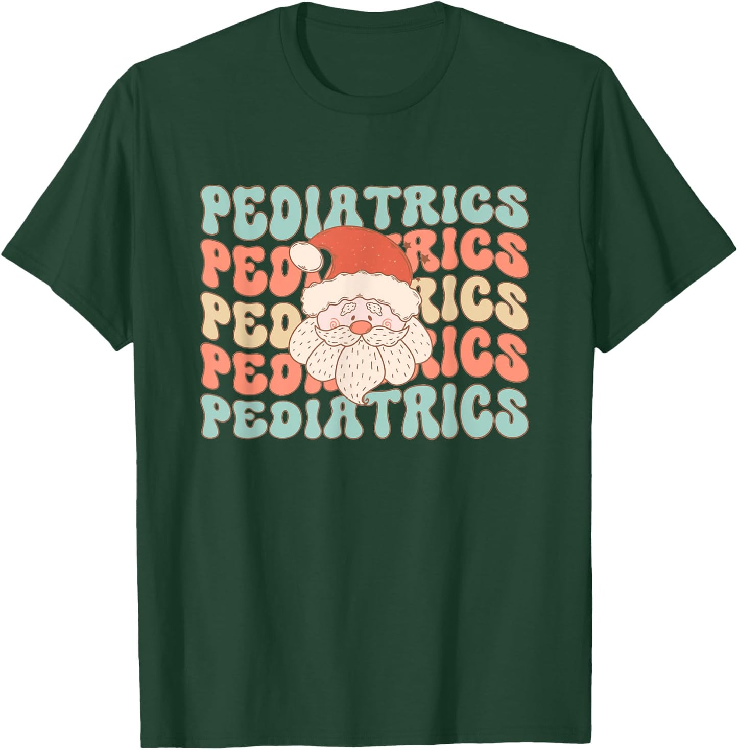 Retro Vintage Pediatric Christmas Santa Pediatric Emergency T-Shirt - T-Shirt | Forest