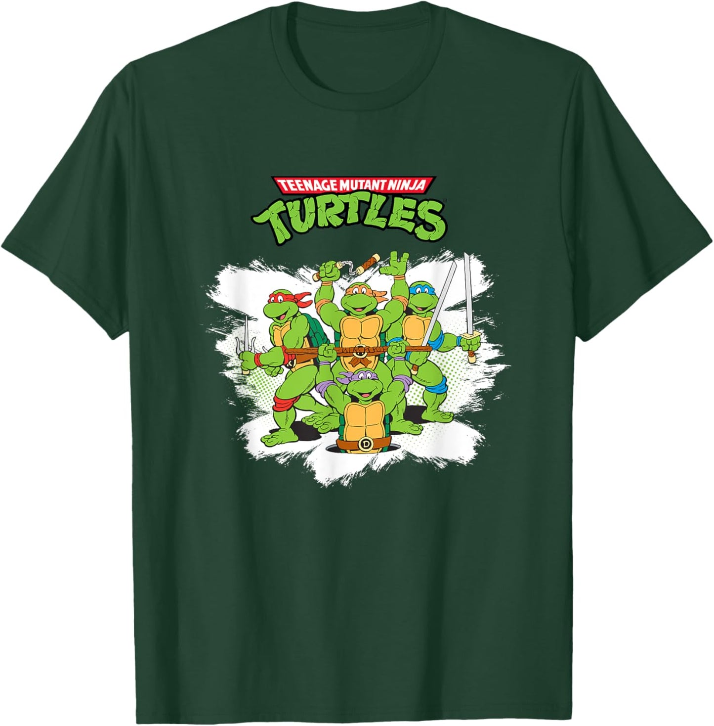 Mademark x Teenage Mutant Ninja Turtles - Original Teenage Mutant Ninja Turtles Classic Retro Logo T-Shirt - T-Shirt | Forest