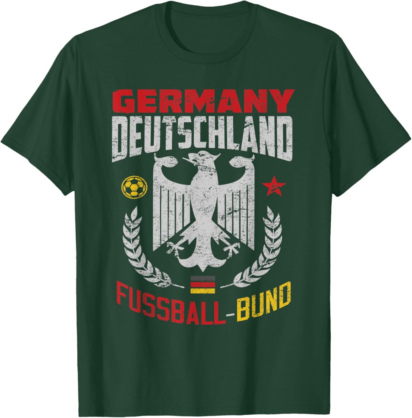 German Football Flag for Germany Germans Soccer Fans T-Shirt - T-Shirt | Forest