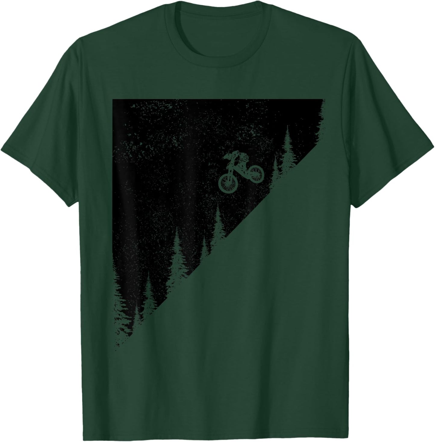 Mountain Bike Downhill MTB Vintage Mountain Biker Biking T-Shirt - T-Shirt | Forest