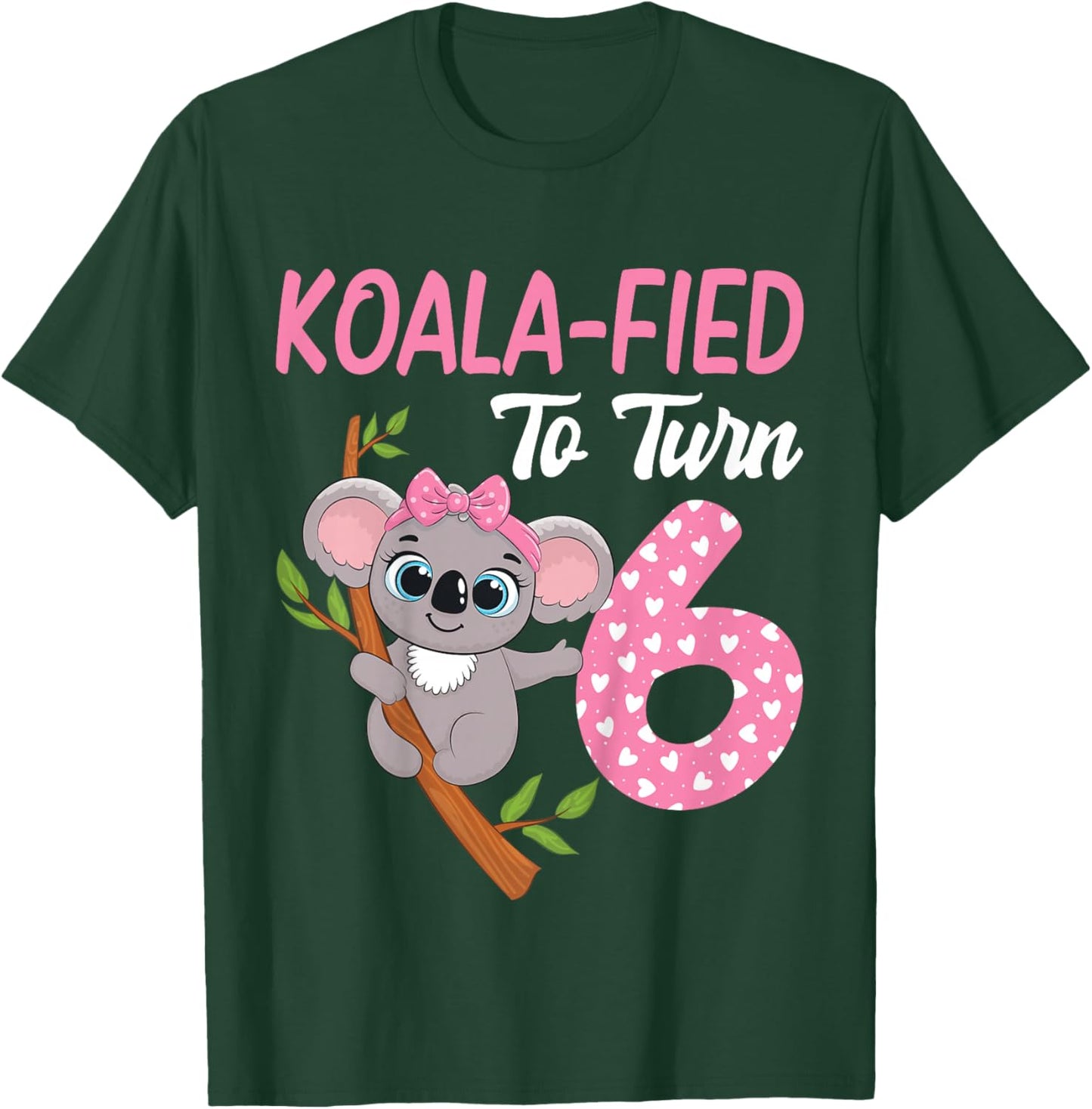 6 Year Old Koala 6th Birthday Party Animal Koala Lover T-Shirt - T-Shirt | Forest