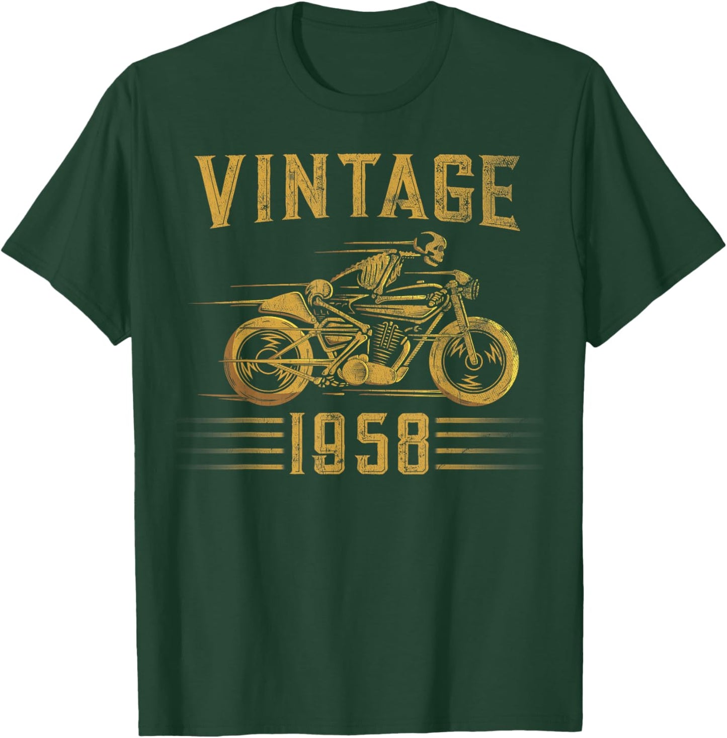 Vintage 1958 biker motorcycle T-Shirt - T-Shirt | Forest