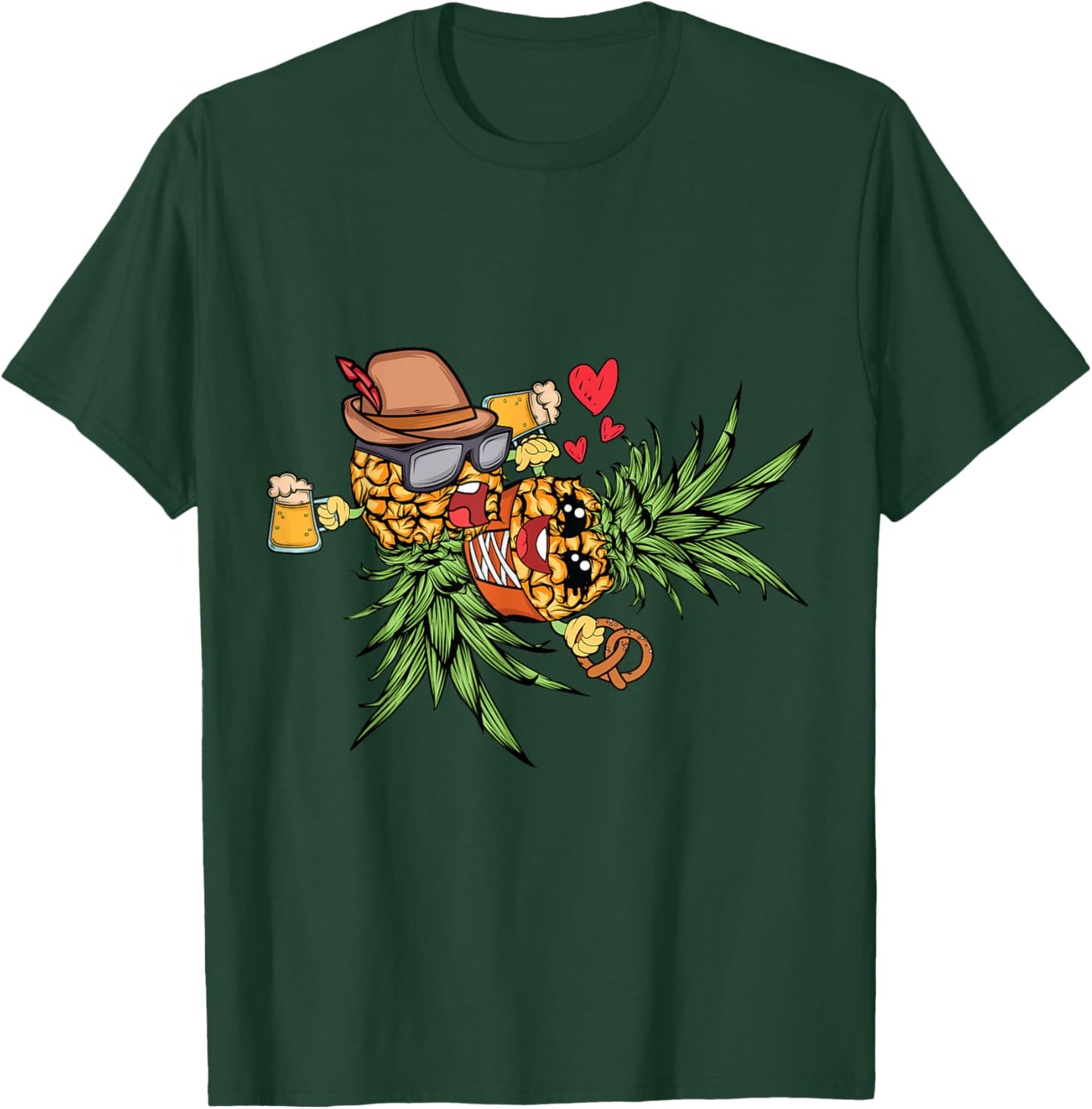 Swingers Couple Pineapples Swinging - Swinger Oktoberfest T-Shirt - T-Shirt | Forest