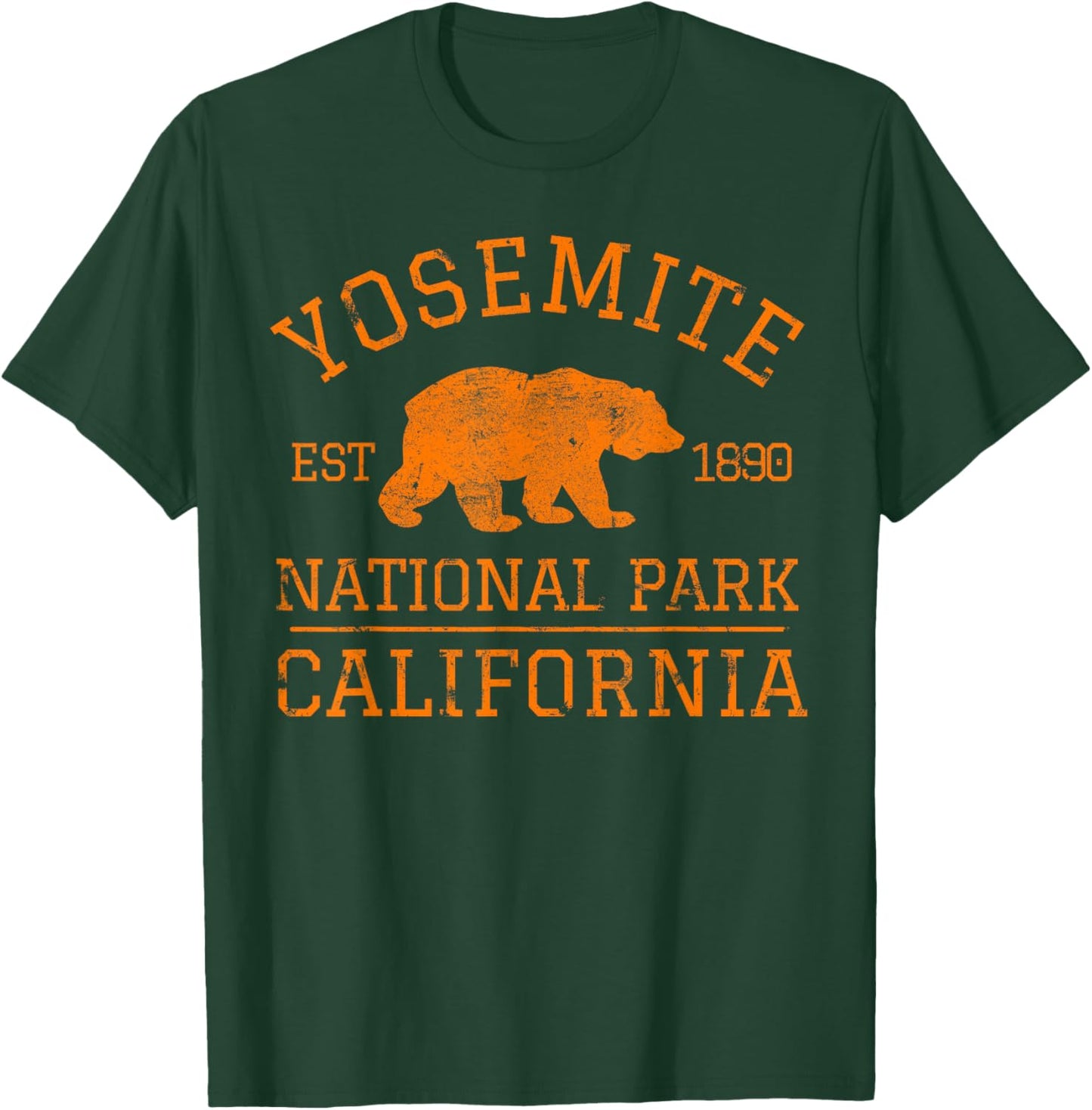 Yosemite National Park California Bear Hiking Outdoors T-Shirt - T-Shirt | Forest