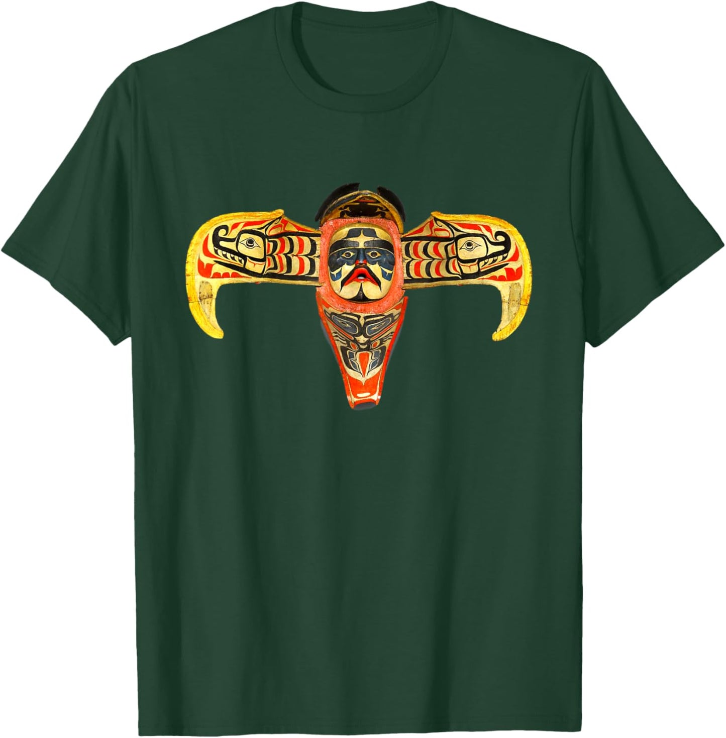 Northwest Thunderbird Mask Native American Indian Totem Gift T-Shirt - T-Shirt | Forest