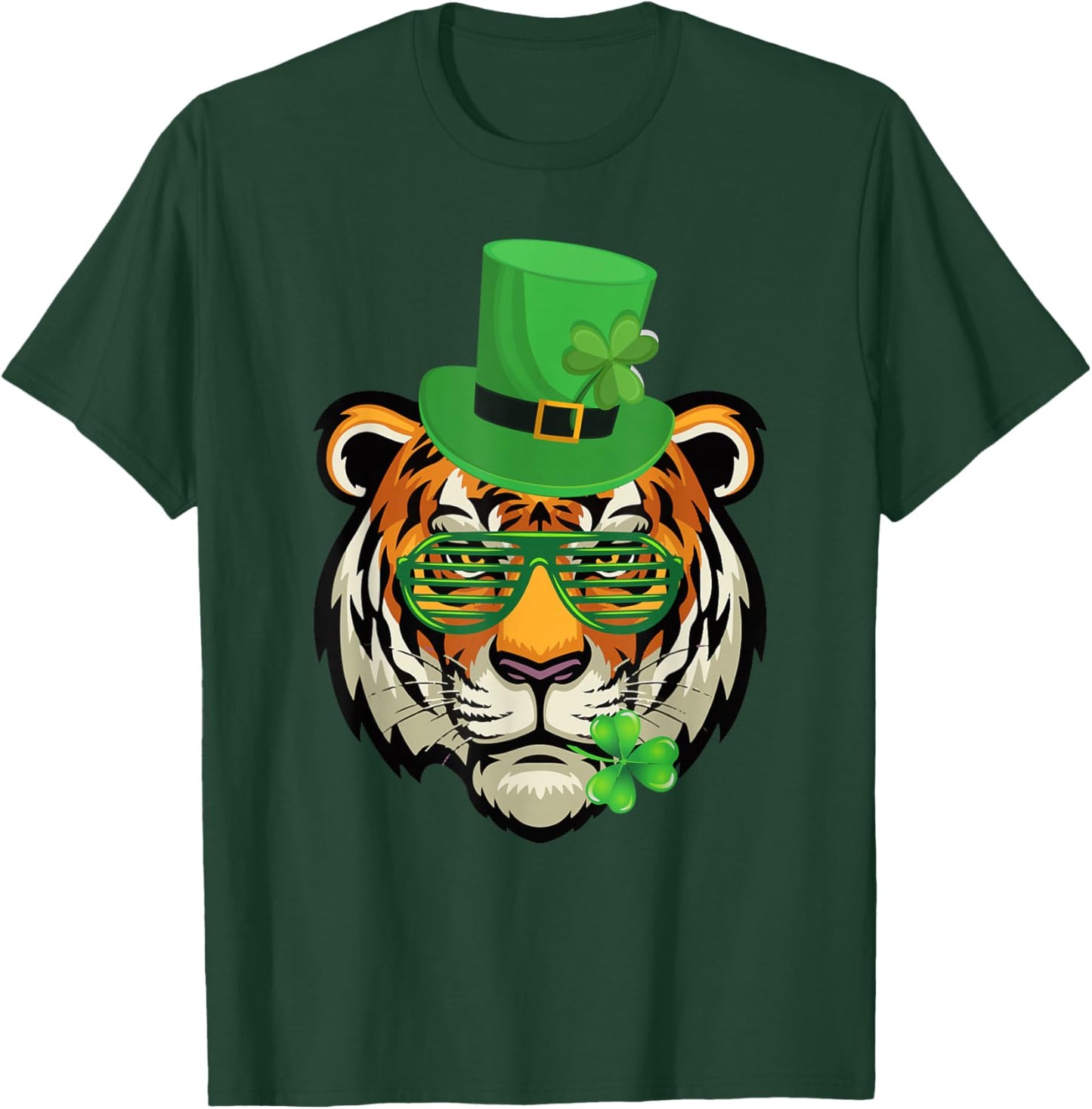 Tiger Leprechaun St Patricks Day T-Shirt - T-Shirt | Forest