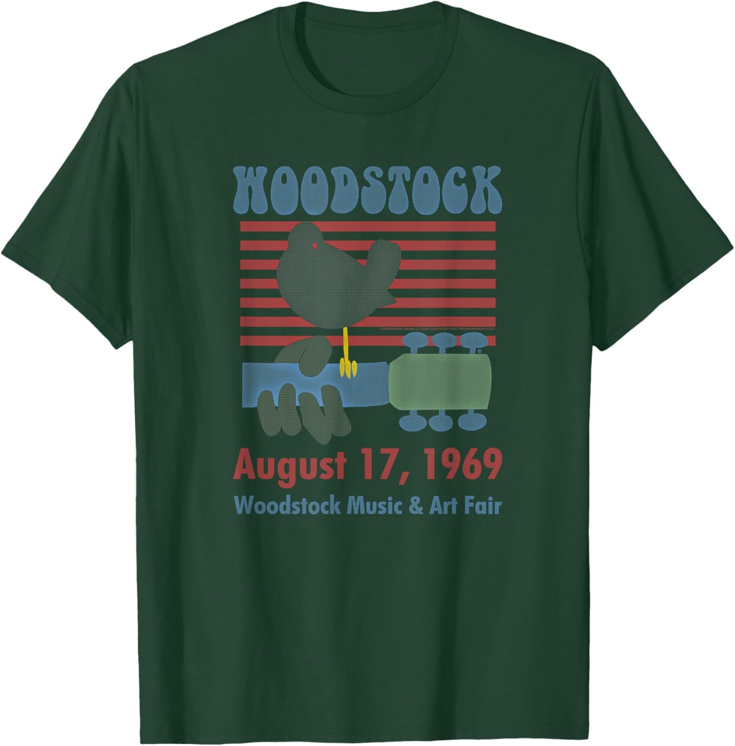 Woodstock - Stripes and Freedom T-Shirt - T-Shirt | Forest