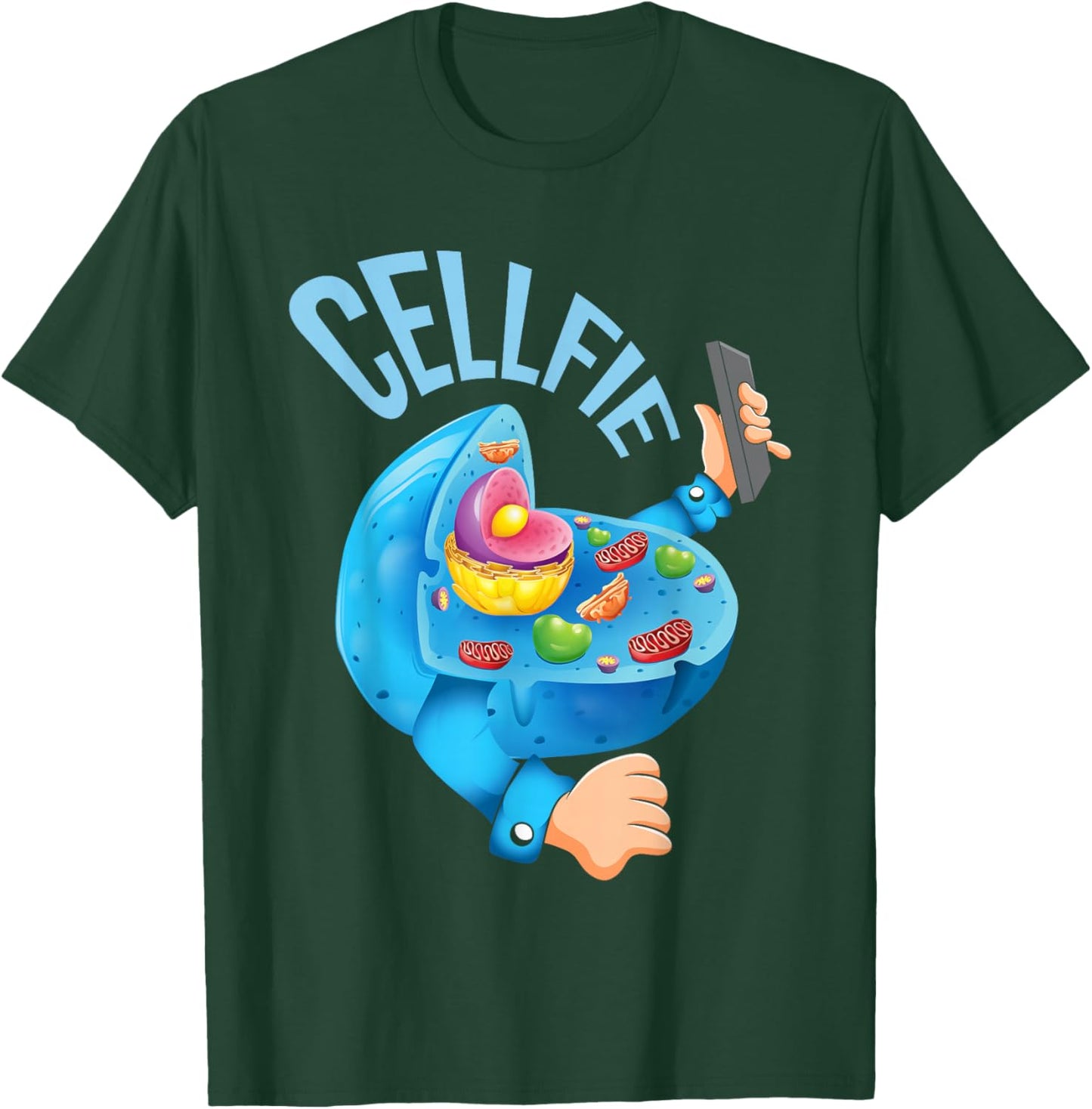 Cellfie - Funny Biologist Biology Student Cell Science T-Shirt - T-Shirt | Forest