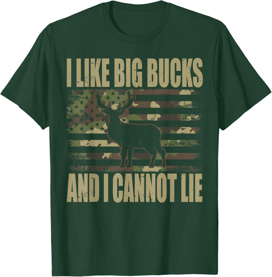 Deer hunting I Like Big Bucks and I Cannot Lie T-Shirt - T-Shirt | Forest