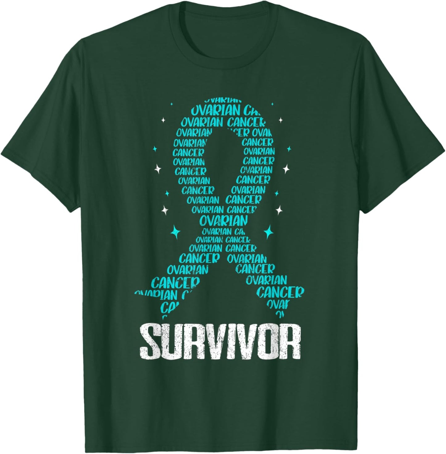 Ovarian Cancer Awareness Fight Cancer Chemotherapy Ovary T-Shirt - T-Shirt | Forest