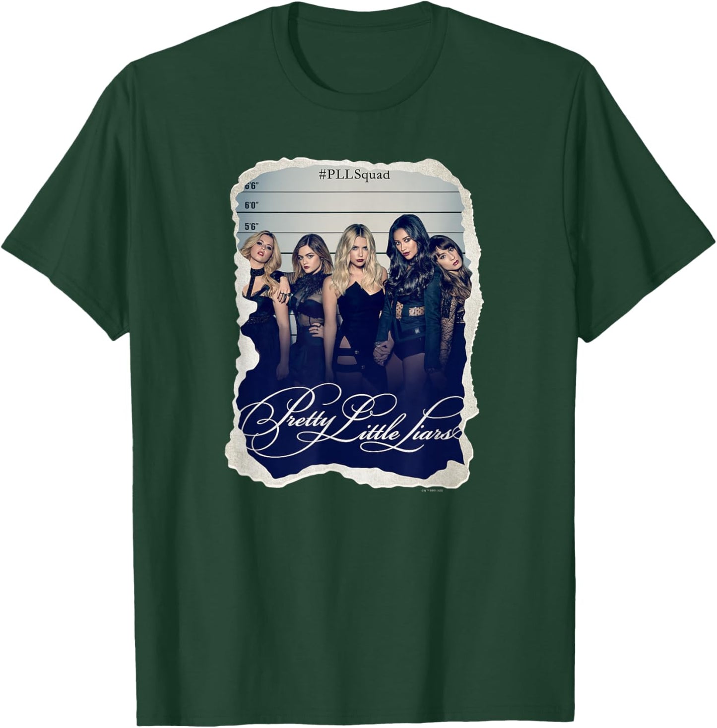 Pretty Little Liars Group Mugshot Torn Photo T-Shirt - T-Shirt | Forest