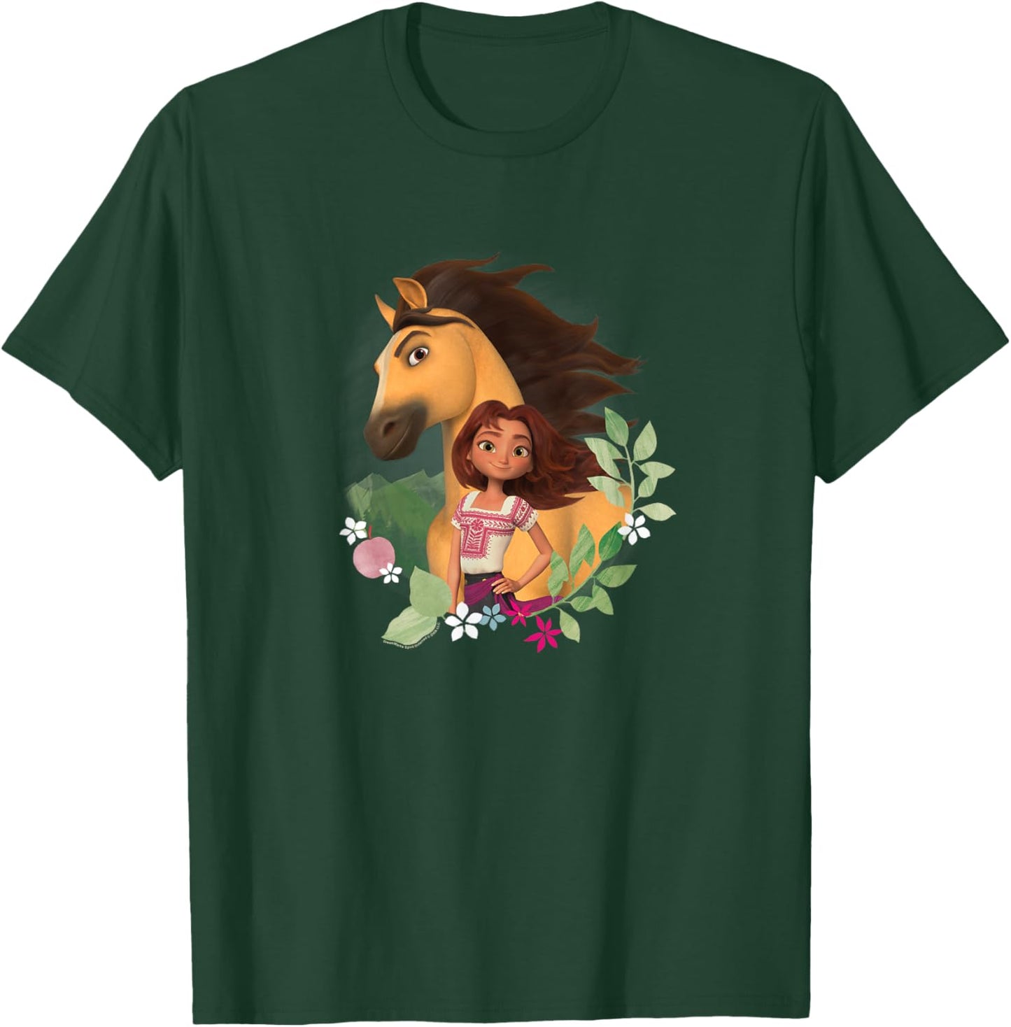 Spirit Untamed - Spirit and Lucky Foliage T-Shirt - T-Shirt | Forest