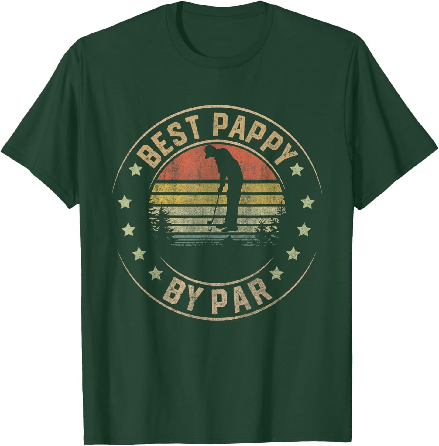 Best Pappy By Par Golf Lover Gifts Fathers Day Golfer T-Shirt - T-Shirt | Forest