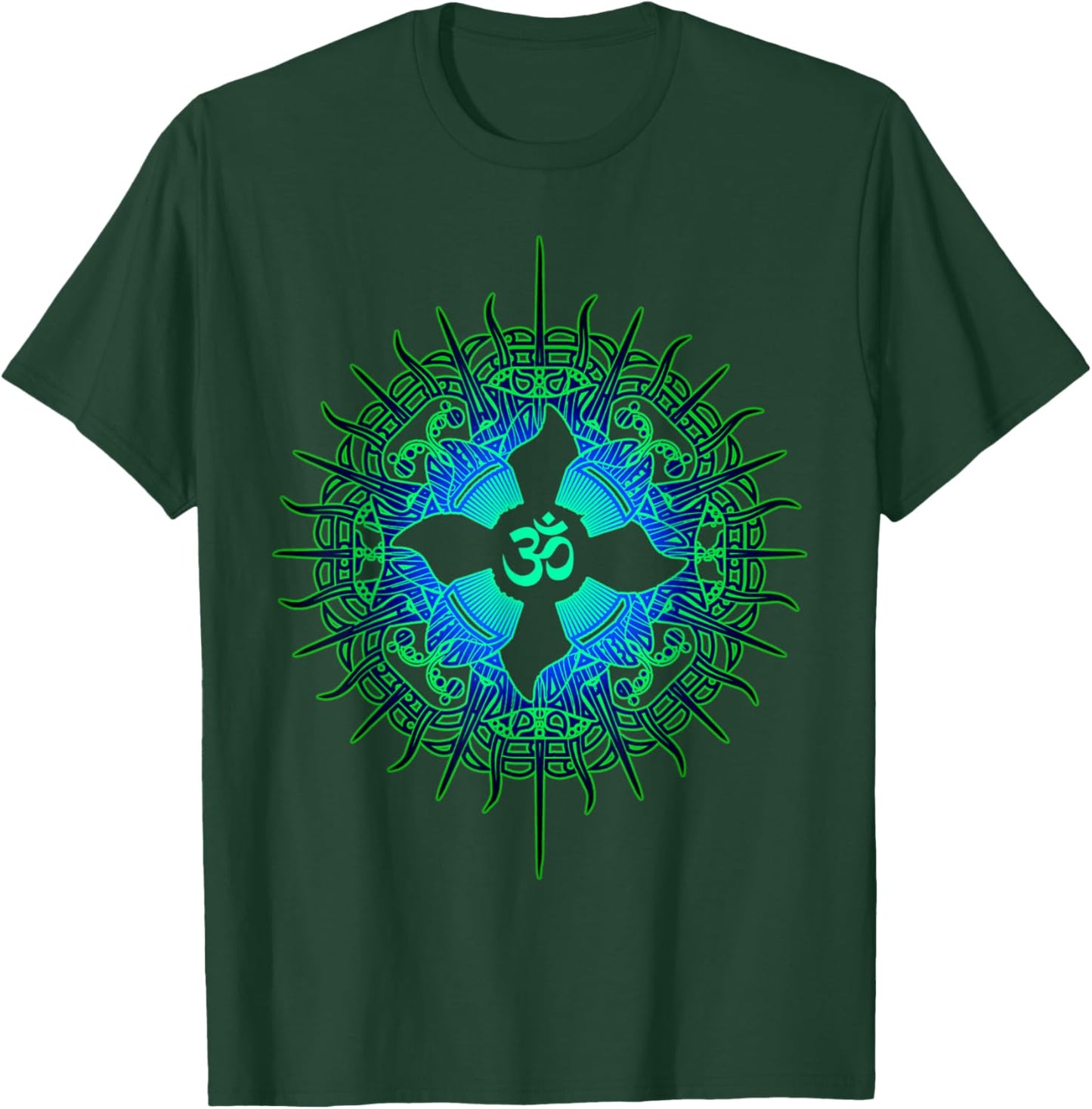 Om Psytrance Goa Psy Rave Psychedelic Festival Present T-Shirt - T-Shirt | Forest