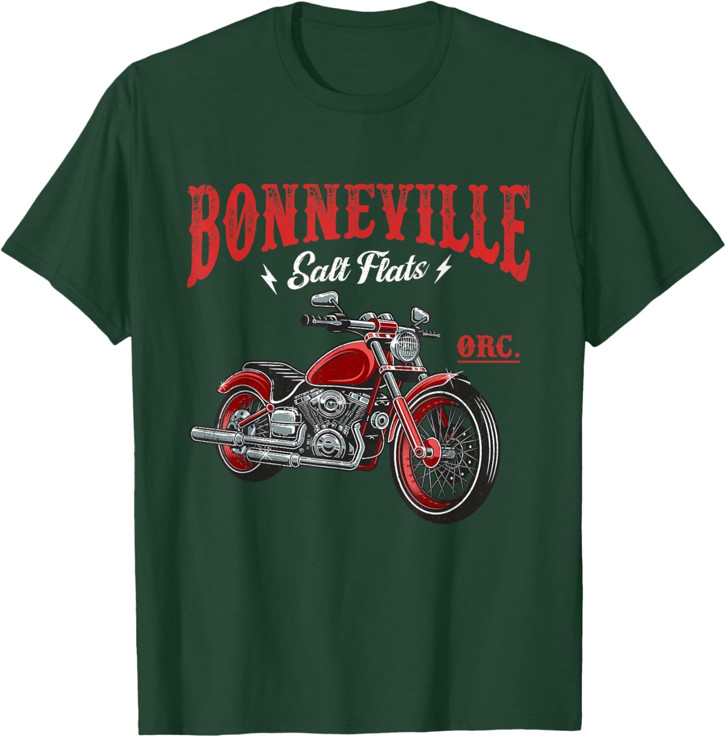 Vintage Motorcycle Racing Bonneville Salt Flats Biker Lover T-Shirt - T-Shirt | Forest