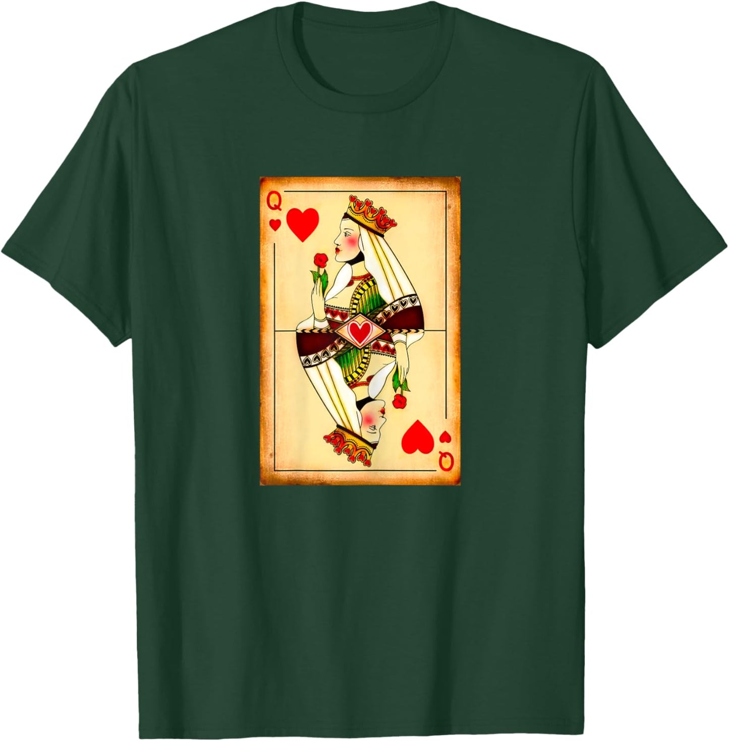 Queen of Hearts Vintage Matching Couple Saint Valentine Day T-Shirt - T-Shirt | Forest