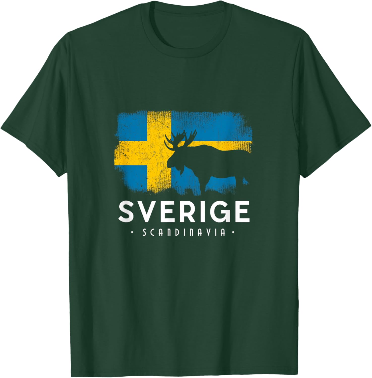 Sverige Scandinavia Midsommar Swedish Flag Sweden T-Shirt - T-Shirt | Forest