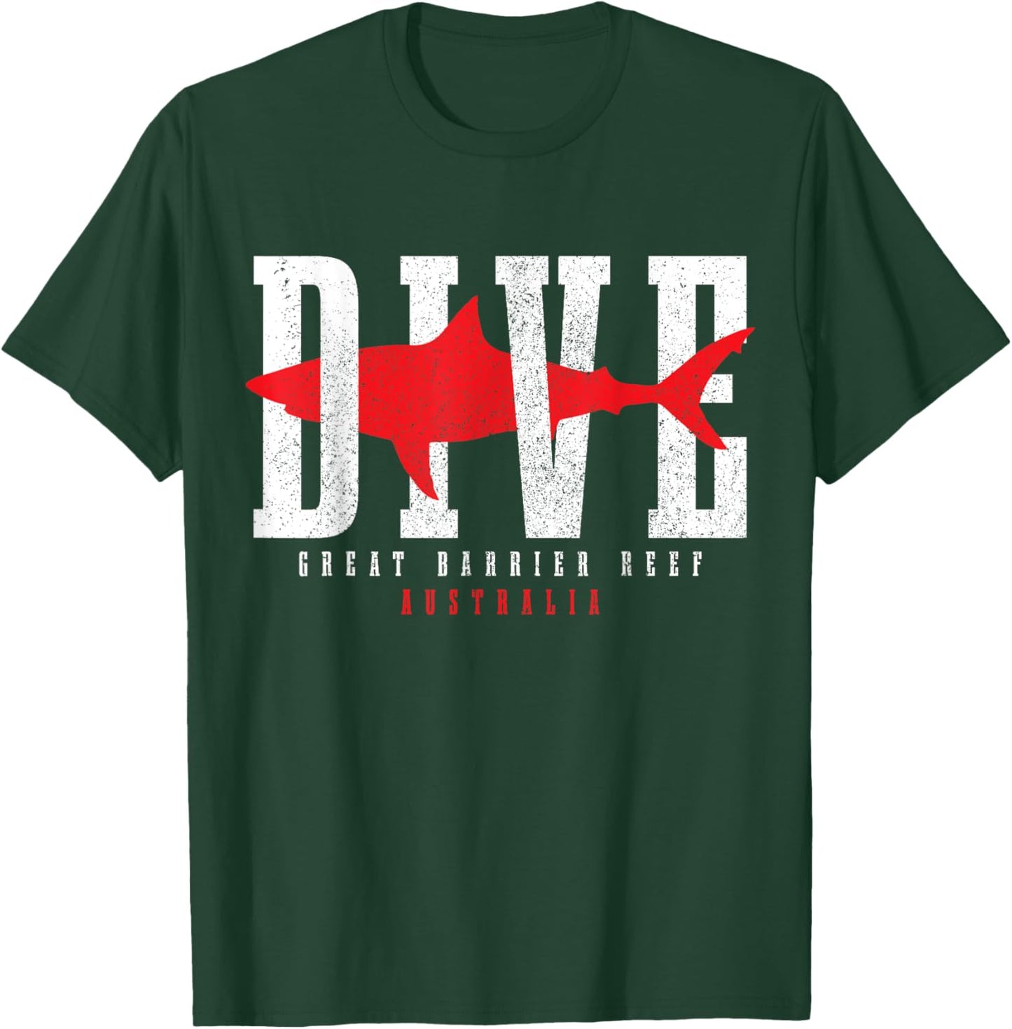 Great Barrier Reef Australia Diving Shark Diver T-Shirt - T-Shirt | Forest