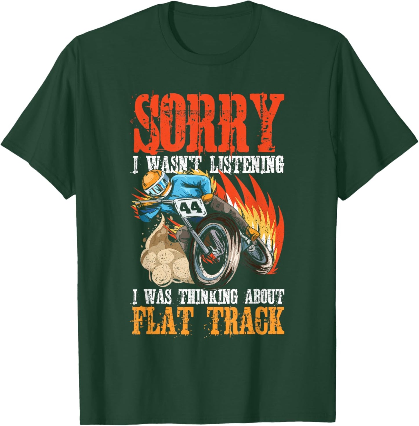 Flat Track Racing Motorcycle Design for a Flat Track Rider T-Shirt - T-Shirt | Forest