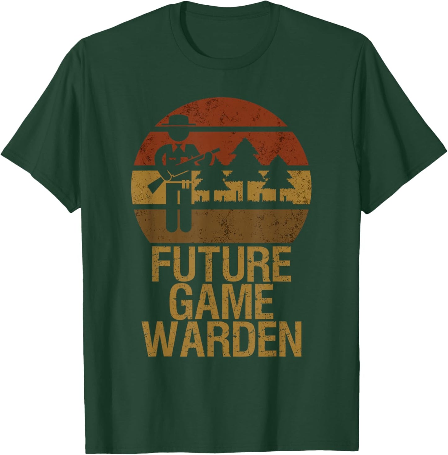 Future Game Warden Shirt Retro Funny Game Warden Outfit T-Shirt - T-Shirt | Forest