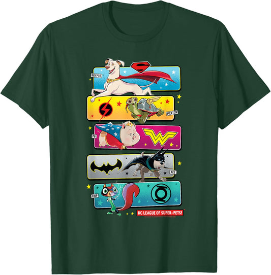 DC League of Super-Pets Krypto, Merton, PB, Ace and Chip T-Shirt - T-Shirt | Forest