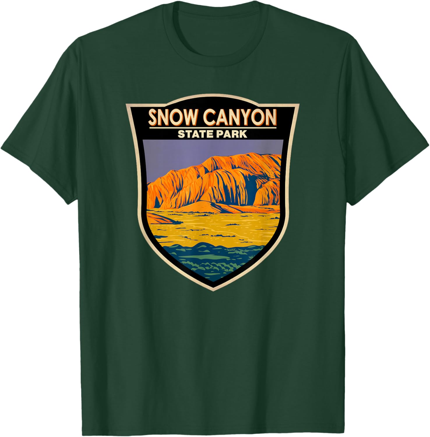 Snow Canyon State Park Utah Badge Vintage T-Shirt - T-Shirt | Forest