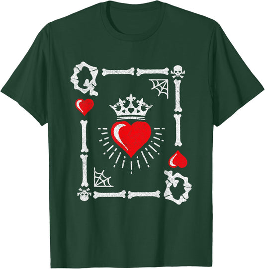 Queen of Hearts Card Costume - Halloween Queen of Hearts T-Shirt - T-Shirt | Forest
