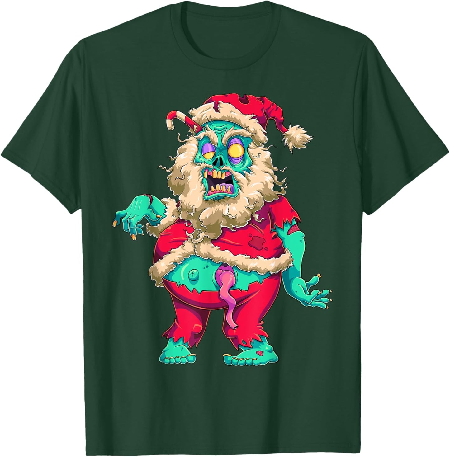 Scary Zombie Santa Claus Merry Creepy Christmas Krampus Kids T-Shirt - T-Shirt | Forest