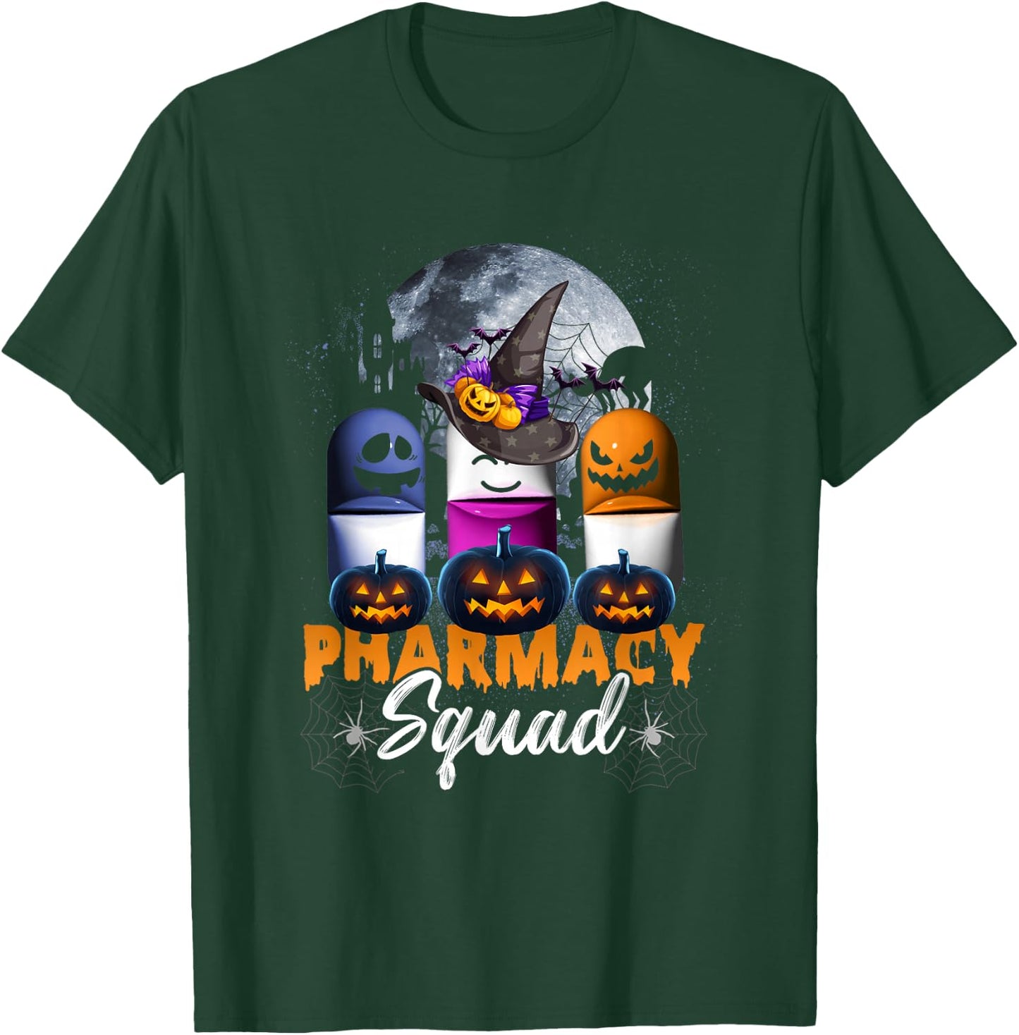 Witch Pills Pharmacy Pharmacist Squad Halloween Costume T-Shirt - T-Shirt | Forest